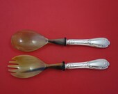 Louis Xv By Fina-italy Sterling Salad Serving Set 2-pc W Horn New, Never Used