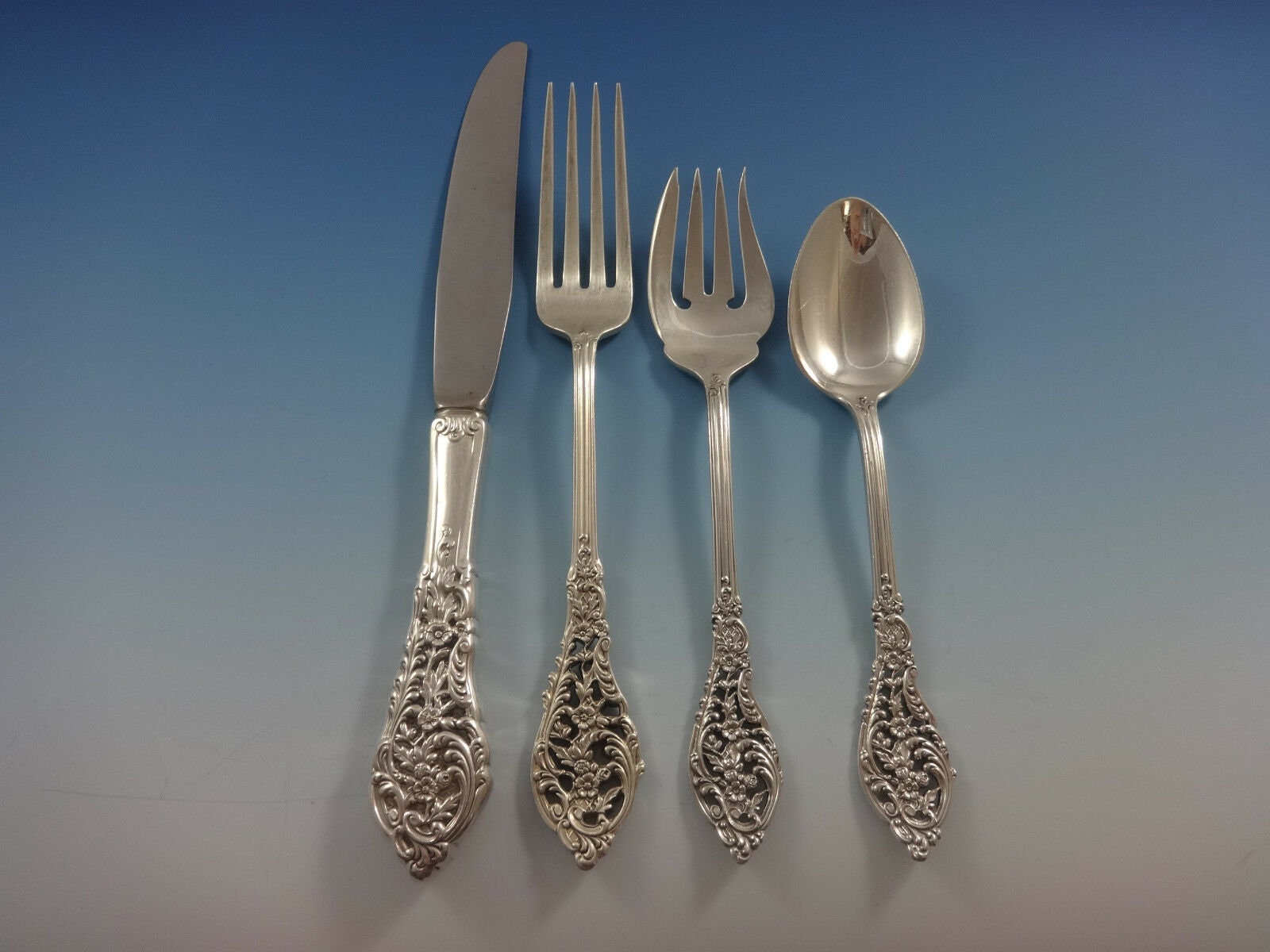 Florentine Lace by Reed & Barton 4 piece Place Setting Sterling Silver 