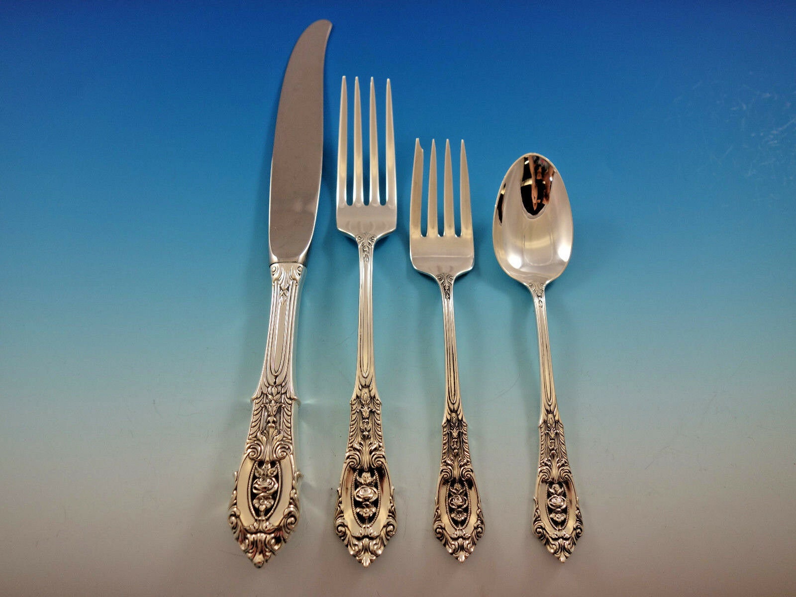Wallace Rose Point Sterling Silver Ice Cream Fork – Custom Made 5
