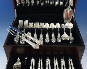 Francis I Reed & Barton Sterling Silver Flatware Service For 12 Set 78 Pieces