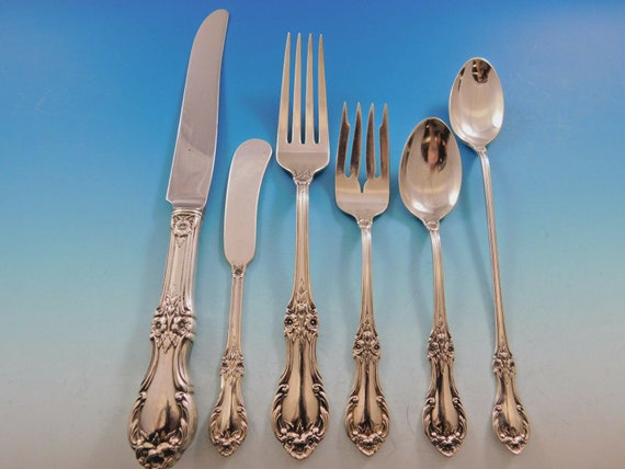 International Wild Rose Butter Spreader Flat Handle Sterling Silver Flatware