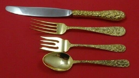 Rose by Stieff Sterling Silver Dinner Fork 8/" Flatware