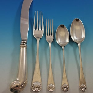 Williamsburg Shell by Stieff Sterling Silver Flatware Set Service 35 pcs Dinner