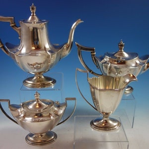 Plymouth By Gorham Sterling Silver Tea Set 4pc (#1897)