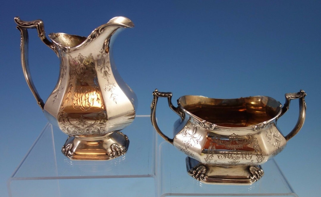 Reed and Barton Sterling Silver Sugar and Creamer Set 2pc d625e 1724 Etsy