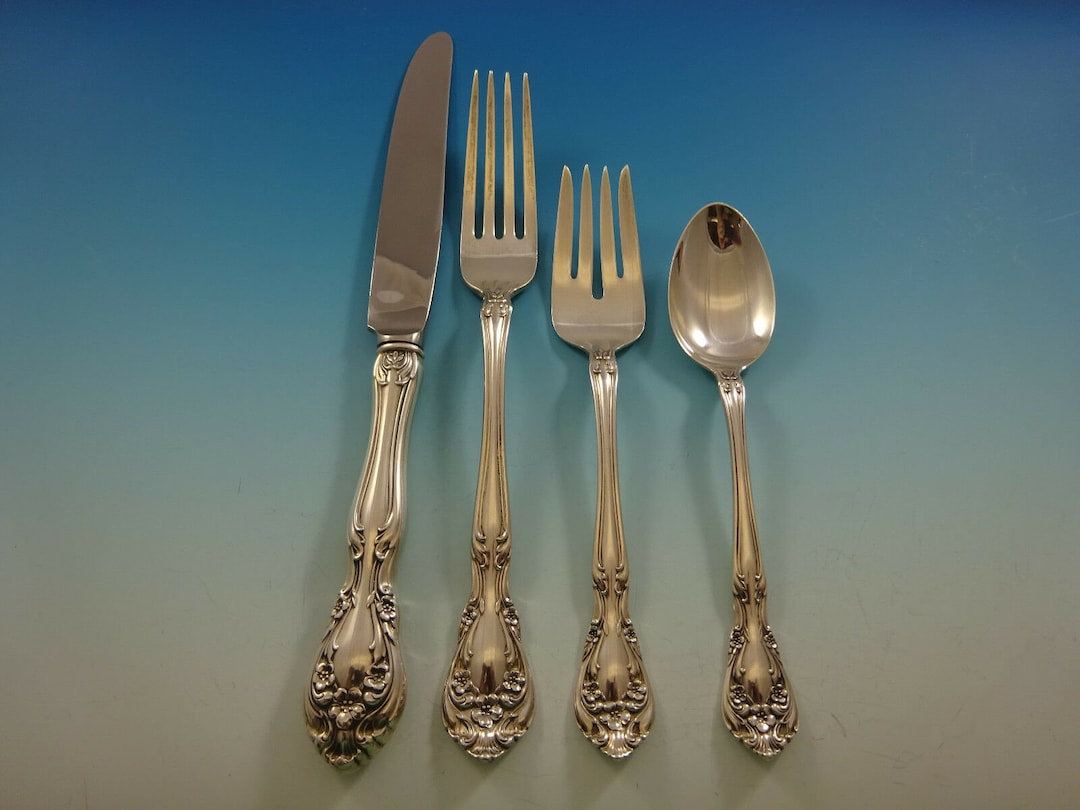 Chateau Rose by Alvin Sterling Silver Flatware Set 8 Service 38