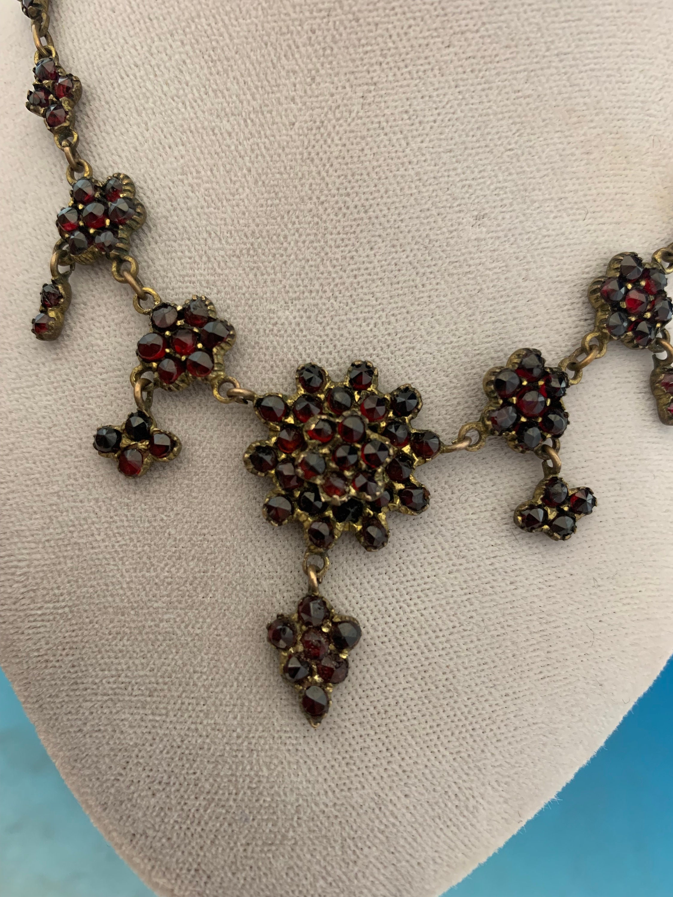 Buy Antique Garnet Necklace, Victorian Bohemian, Deep Color, Period Jewelry,  KH Online in India - Etsy