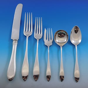 Puritan by Wallace Sterling Silver Flatware Set for 8 Service Dinner 55 Pcs