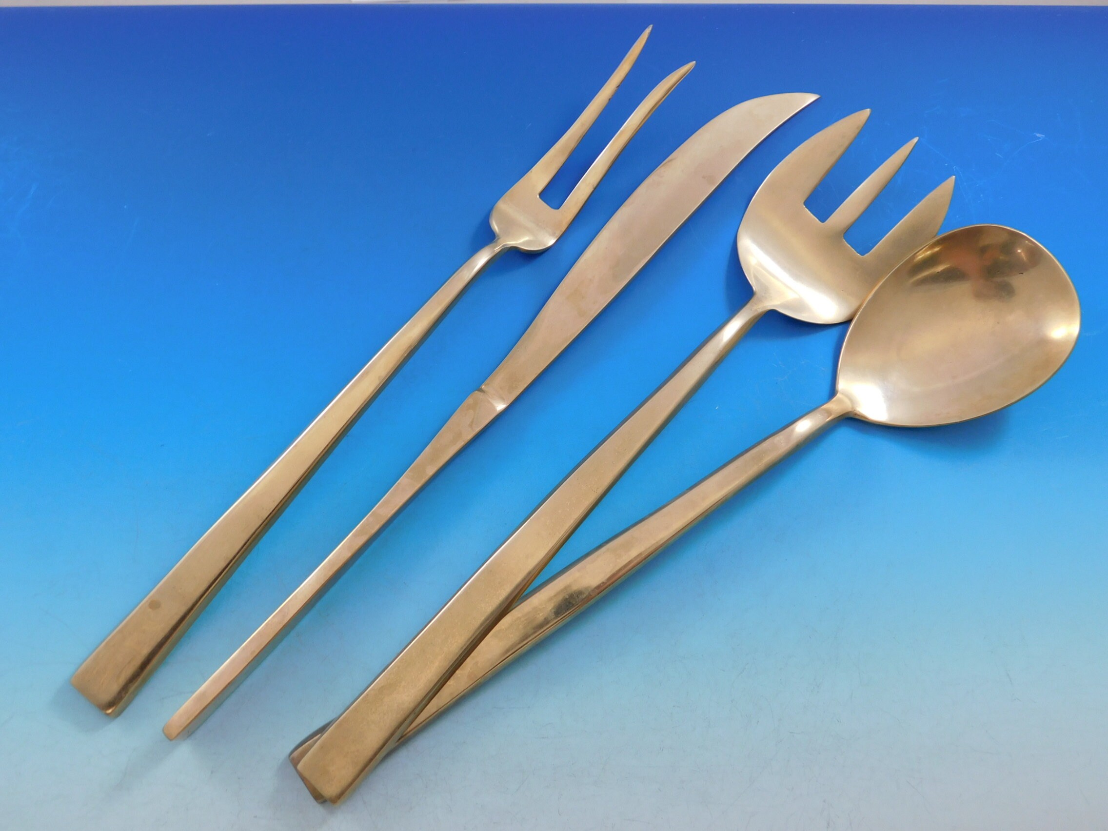 Dirigolddirilyte Flatware Set Service for 12 Modern Design Etsy Canada