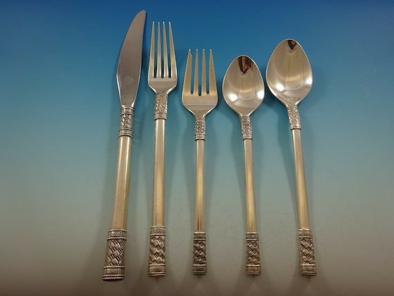 Aegean Weave Gold By Wallace Sterling Silver Olive Spoon Ideal 6 3//8/" Custom
