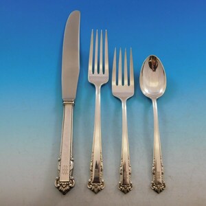 English Shell by Lunt Sterling Silver Flatware Set Service 84 Pcs M ...