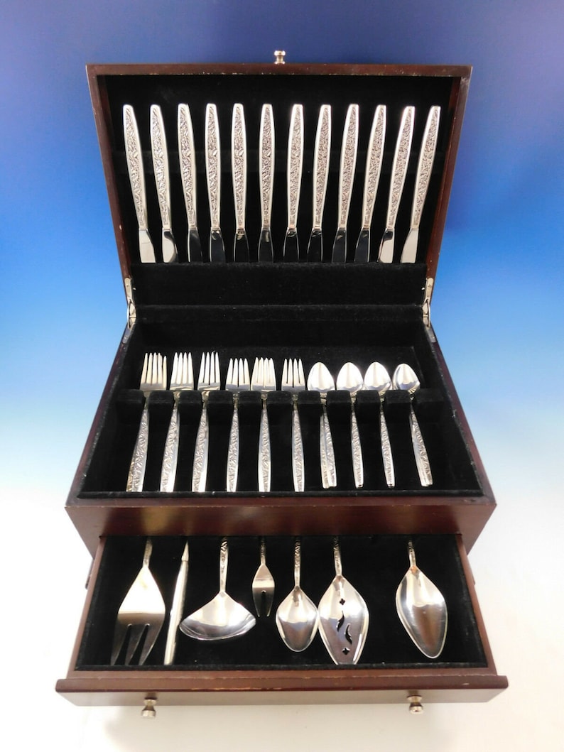 Valencia by International Sterling Silver Flatware Set for 12 Etsy Sweden