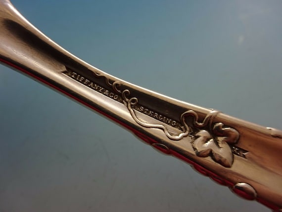 【Tiffany ティファニー】純銀／アイスクリームフォーク「vine」② Vine by Tiffany and Co. Sterling Silver Berry Spoon Arc Shape W