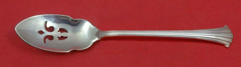 Newport Scroll by Gorham Sterling Silver Olive Spoon Pierced 5 34 Custom Made