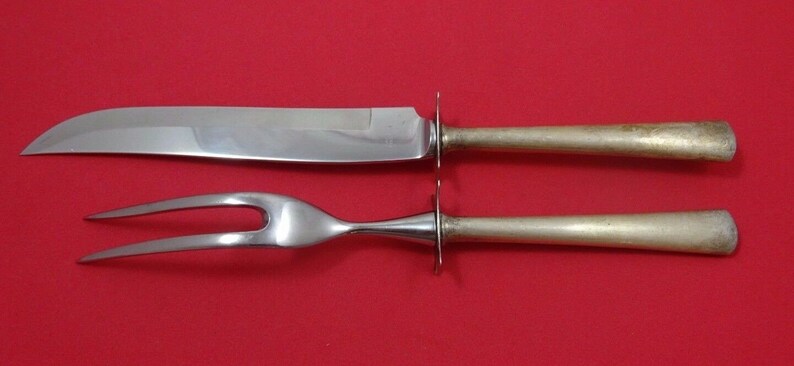 Royal Satin by Wallace Sterling Silver Steak Carving Set 2pc HHWS 10 12