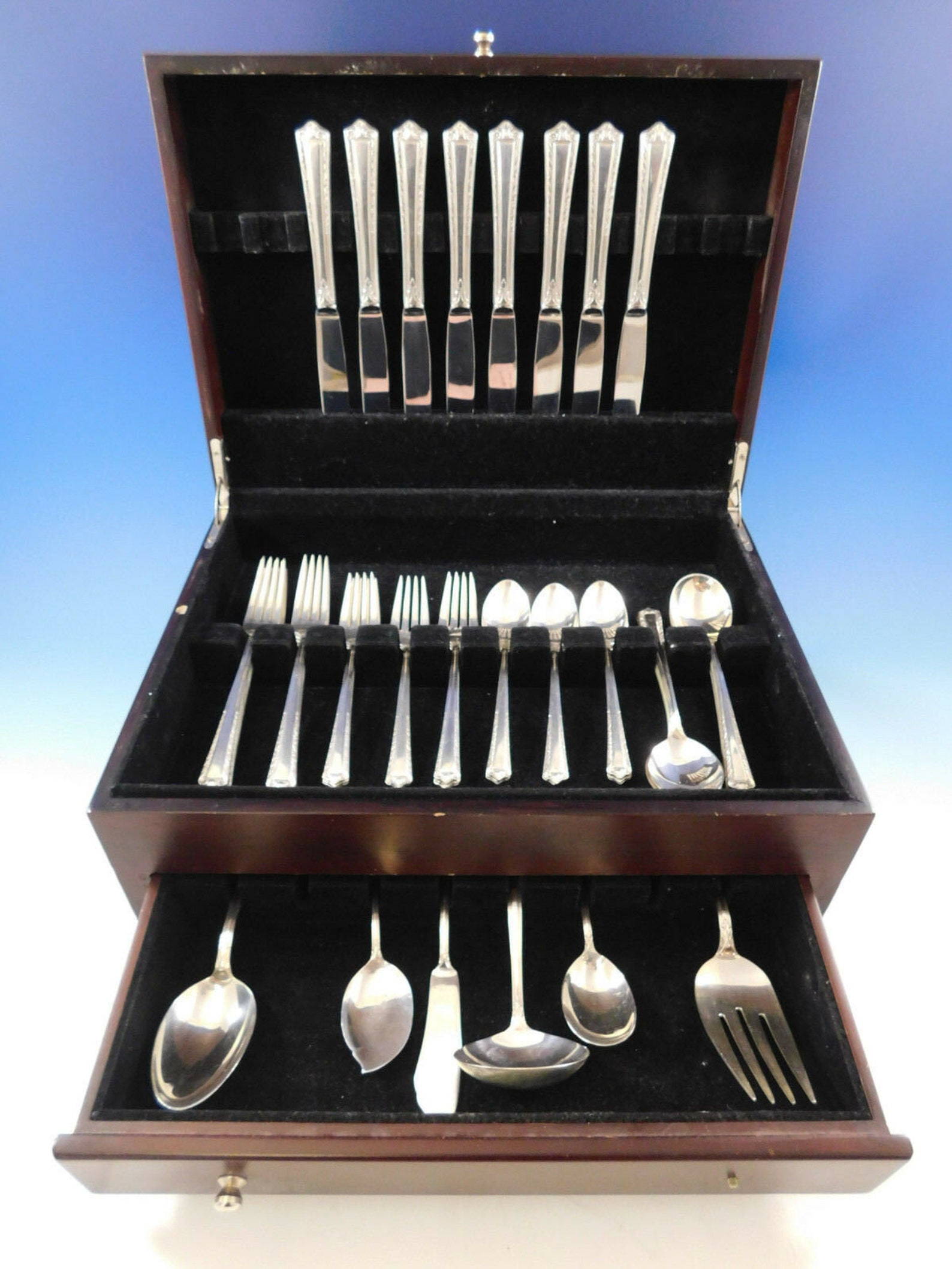 Processional by Fine Arts Sterling Silver Flatware Set for 8 Service 46 ...
