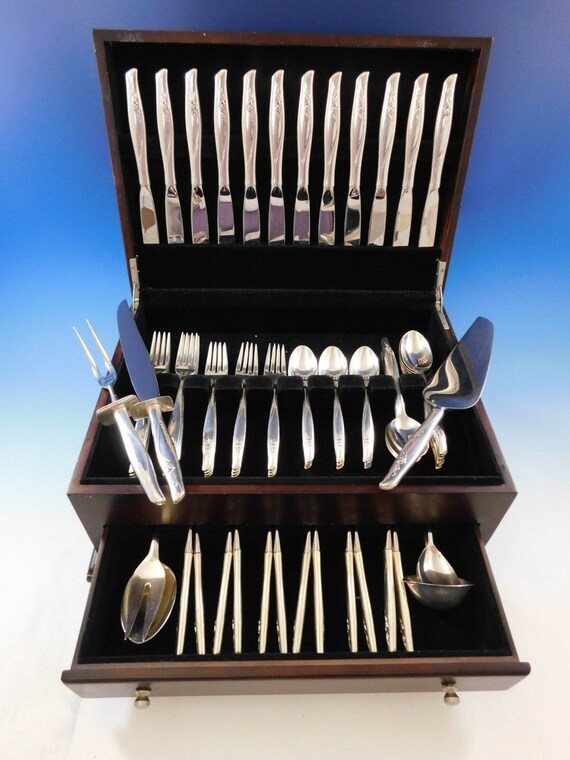 Sea Rose by Gorham Sterling Silver Flatware Set 12 Service 79