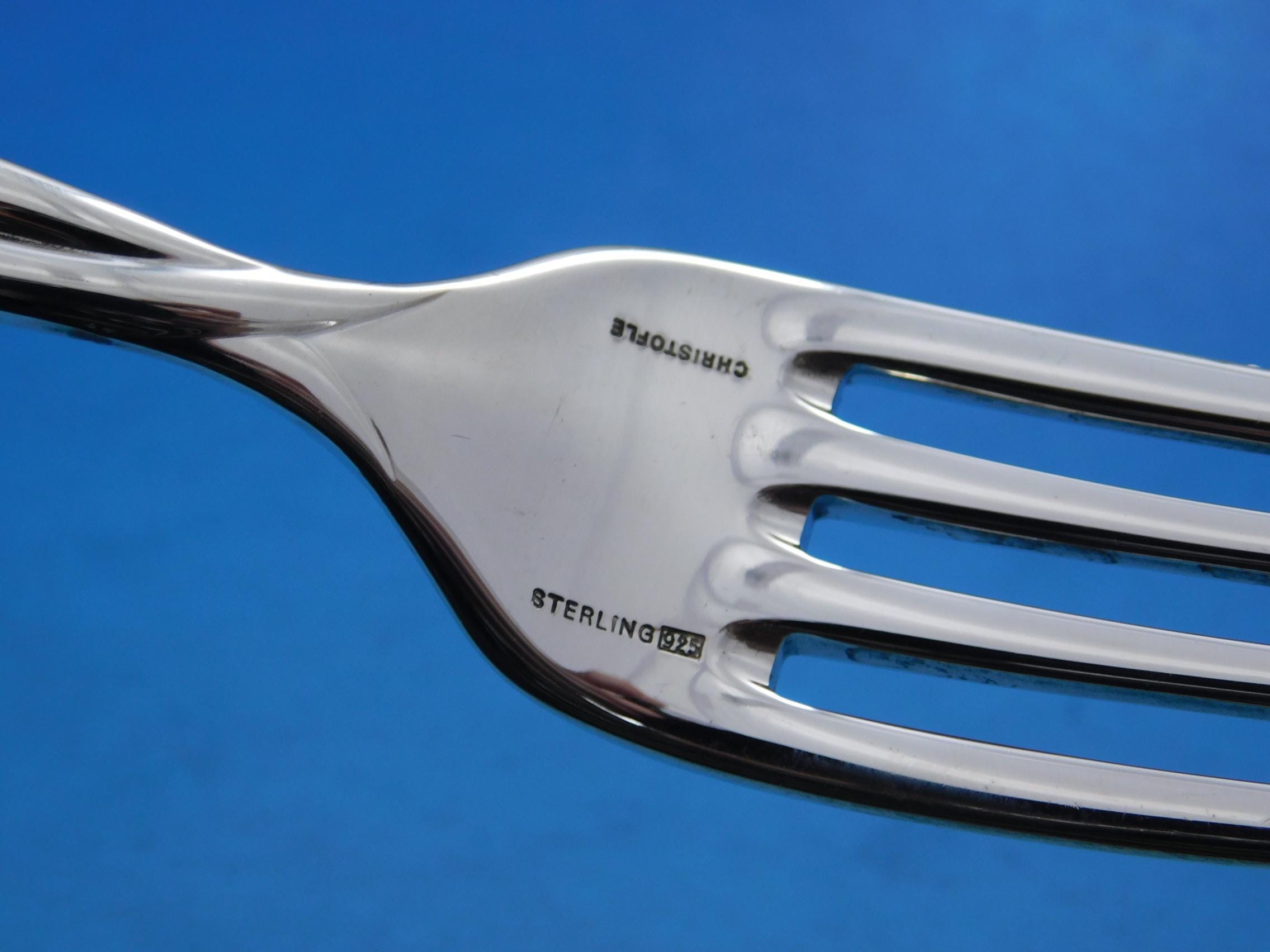 Galea by Christofle France Sterling Silver Flatware Service for 4
