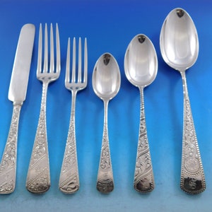 Tudor by Gorham Sterling Silver Flatware Set 12 Service 72 pcs Rare Multi-motif