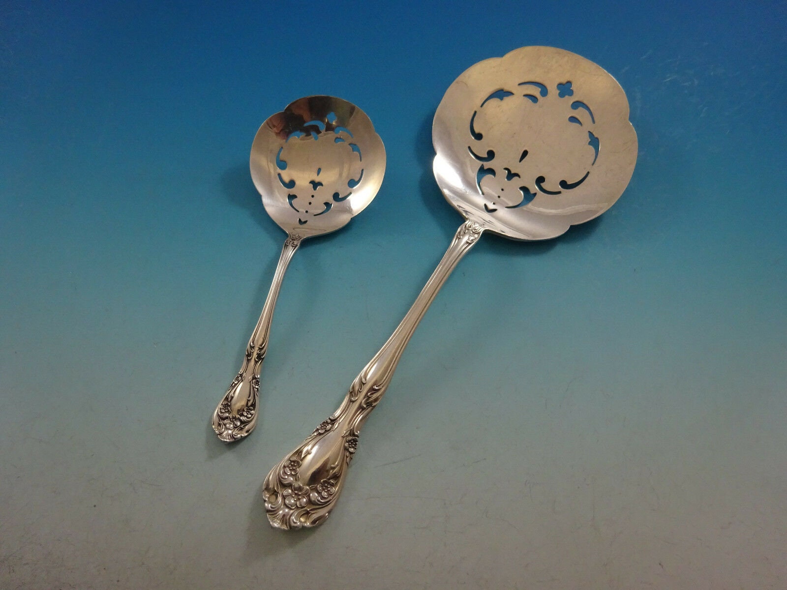 ビンテージ　ALVIN STERLINGスプーン　Chateau Rose 純銀 Alvin CHATEAU ROSE Sterling Silver Flatware Set 66pcs