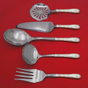Repousse by Kirk Sterling Silver Thanksgiving Serving Set 5pc HH WS Custom