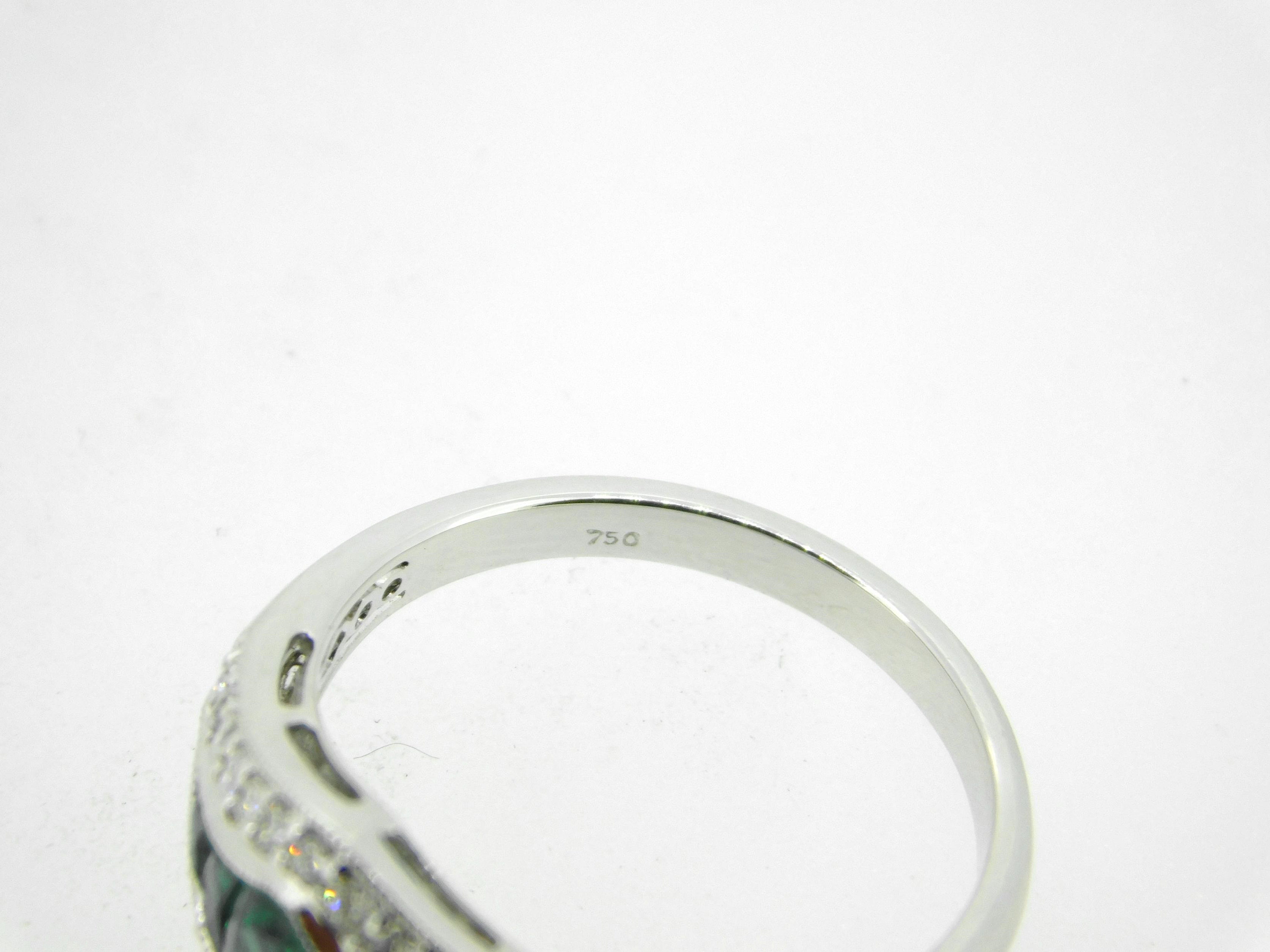 18k Gold Specialty Cut Fine Genuine Natural Emerald and