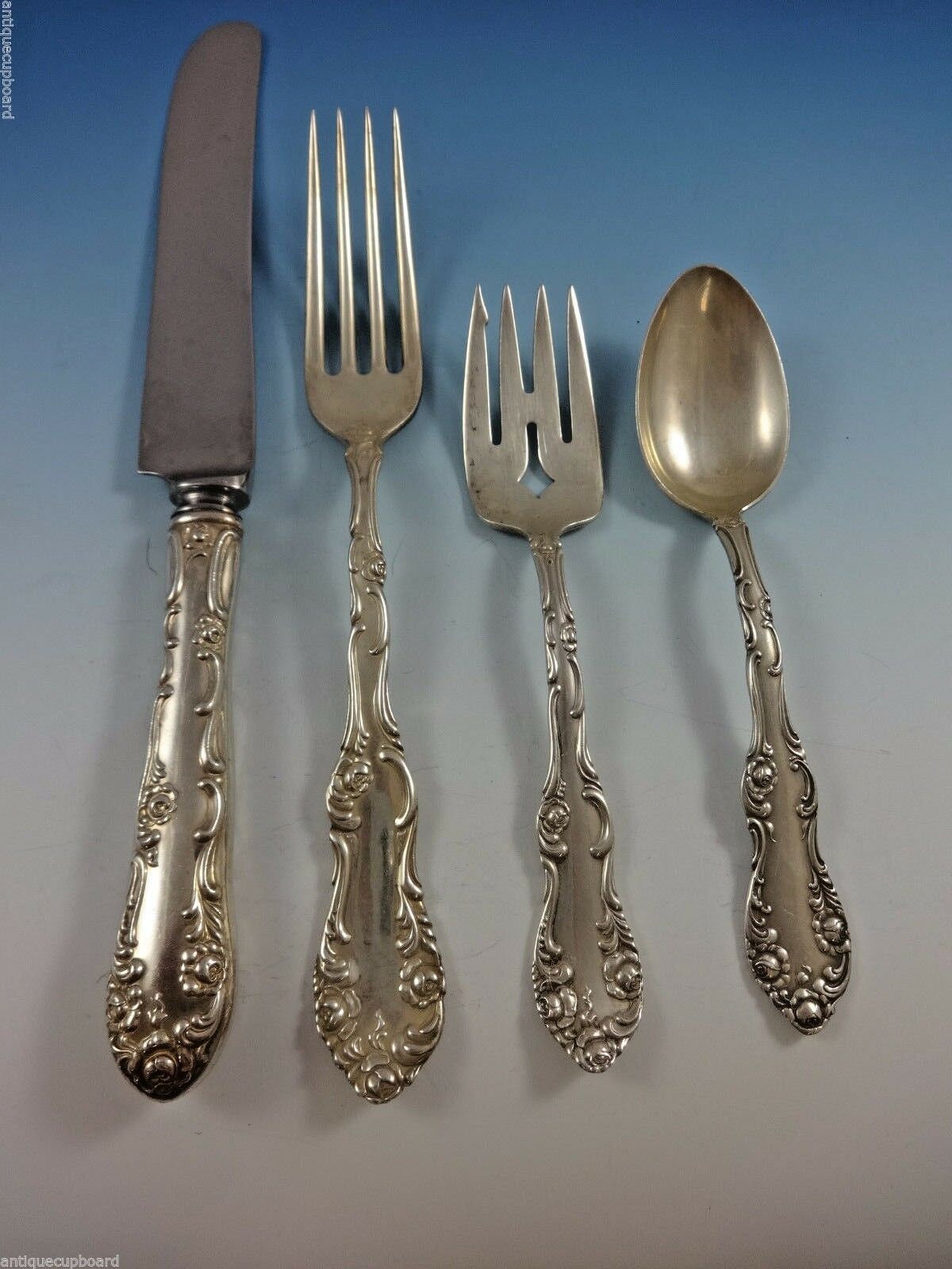 Old English by Towle Sterling Silver Flatware Set for 8 Service 48