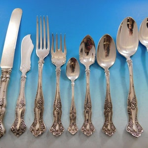 Vintage by 1847 Rogers Silverplate Flatware Set for 8 Service 81 Pieces Grapes
