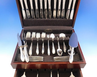 Virginian by Oneida Sterling Silver Flatware Set for 12 Service 92 pieces