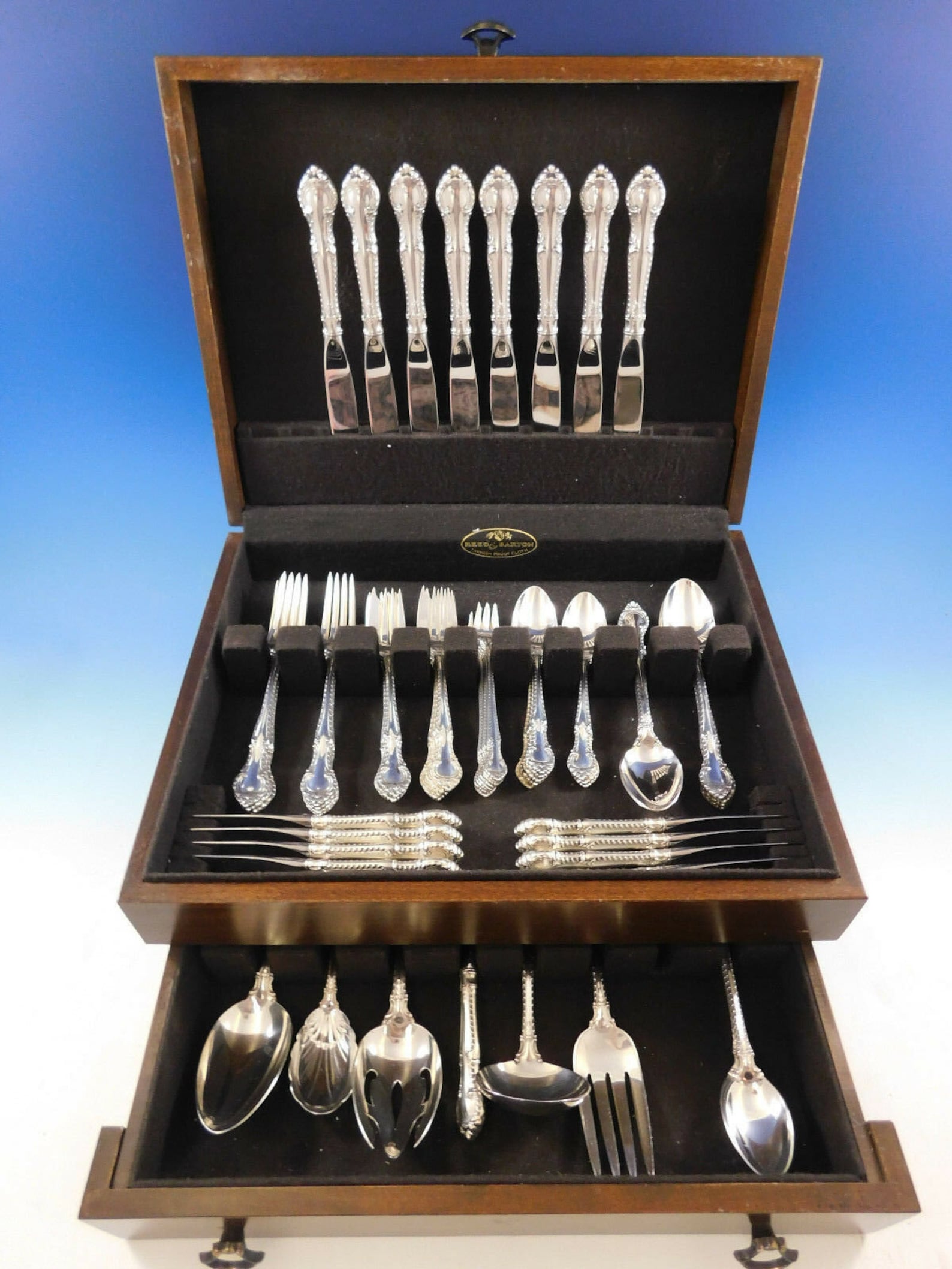 English Gadroon by Gorham Sterling Silver Flatware Set for 8 Etsy