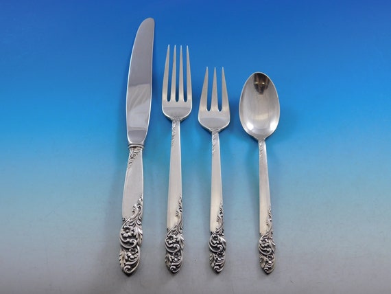 Rose of Sharon by Frank Whiting Sterling Silver Flatware Service 8