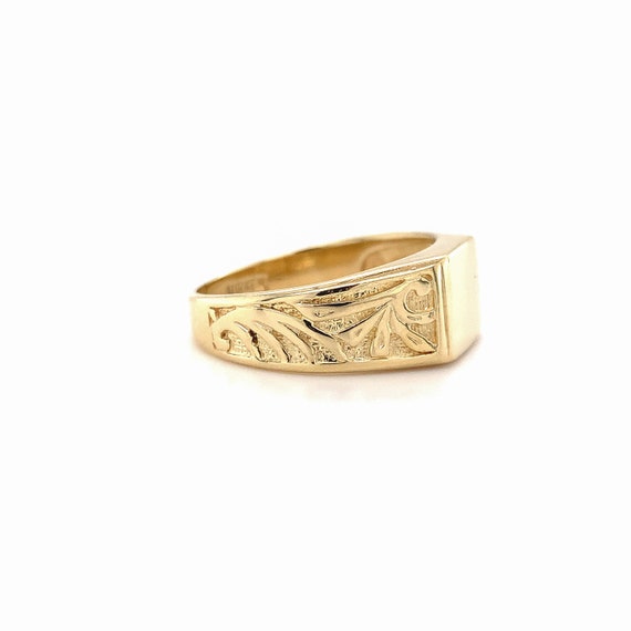 14k Yellow Gold Blank Signet Ring Jewelry (#J5770) - image 6