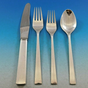 Modern Henning Koppel by Georg Jensen Sterling Silver Flatware Set Service 24 pc