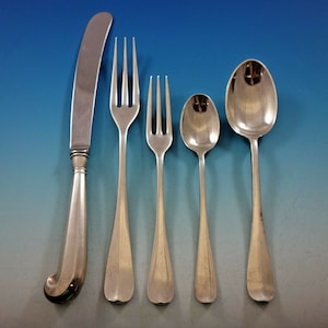 Queen Anne Williamsburg By Stieff Sterling Silver Flatware Set Service Rat Tail