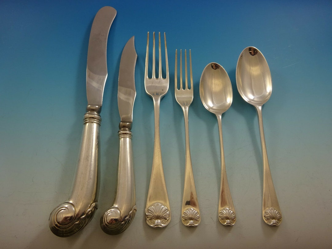 Williamsburg Shell by Stieff Sterling Silver Flatware Set 8 - Etsy