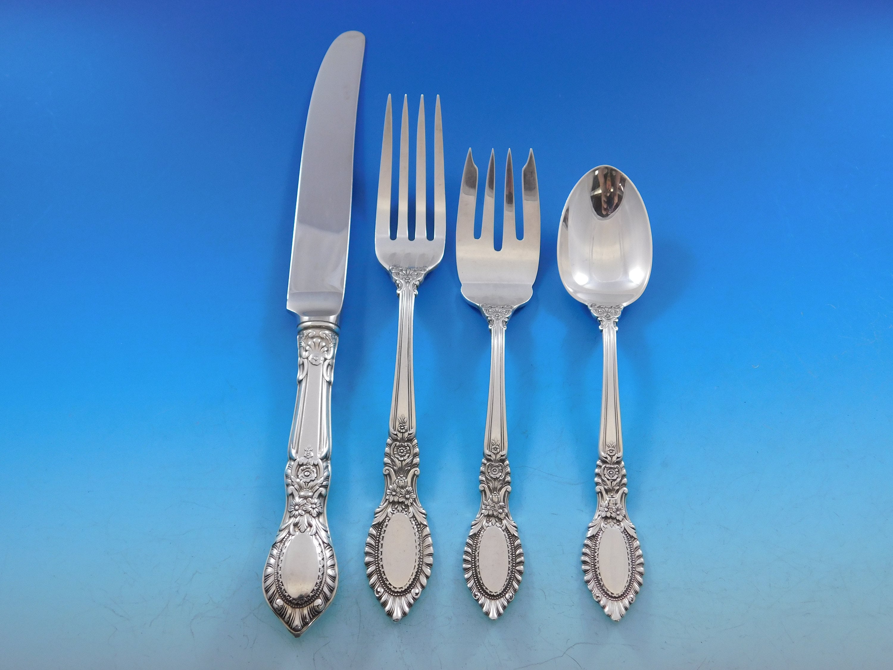 Guildhall by Reed and Barton Sterling Silver Flatware Set 12