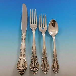 Baronial New By Gorham Sterling Silver Dinner Size Place Setting(s) 4pc