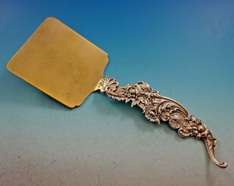 Shiebler Sterling Silver Waffle Server Gold Washed # 3926 9"