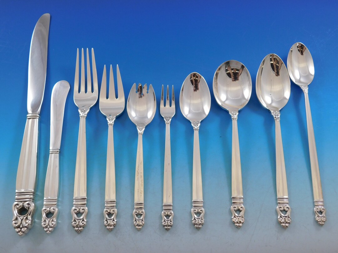 Royal Danish by International Sterling Silver Flatware Set 12