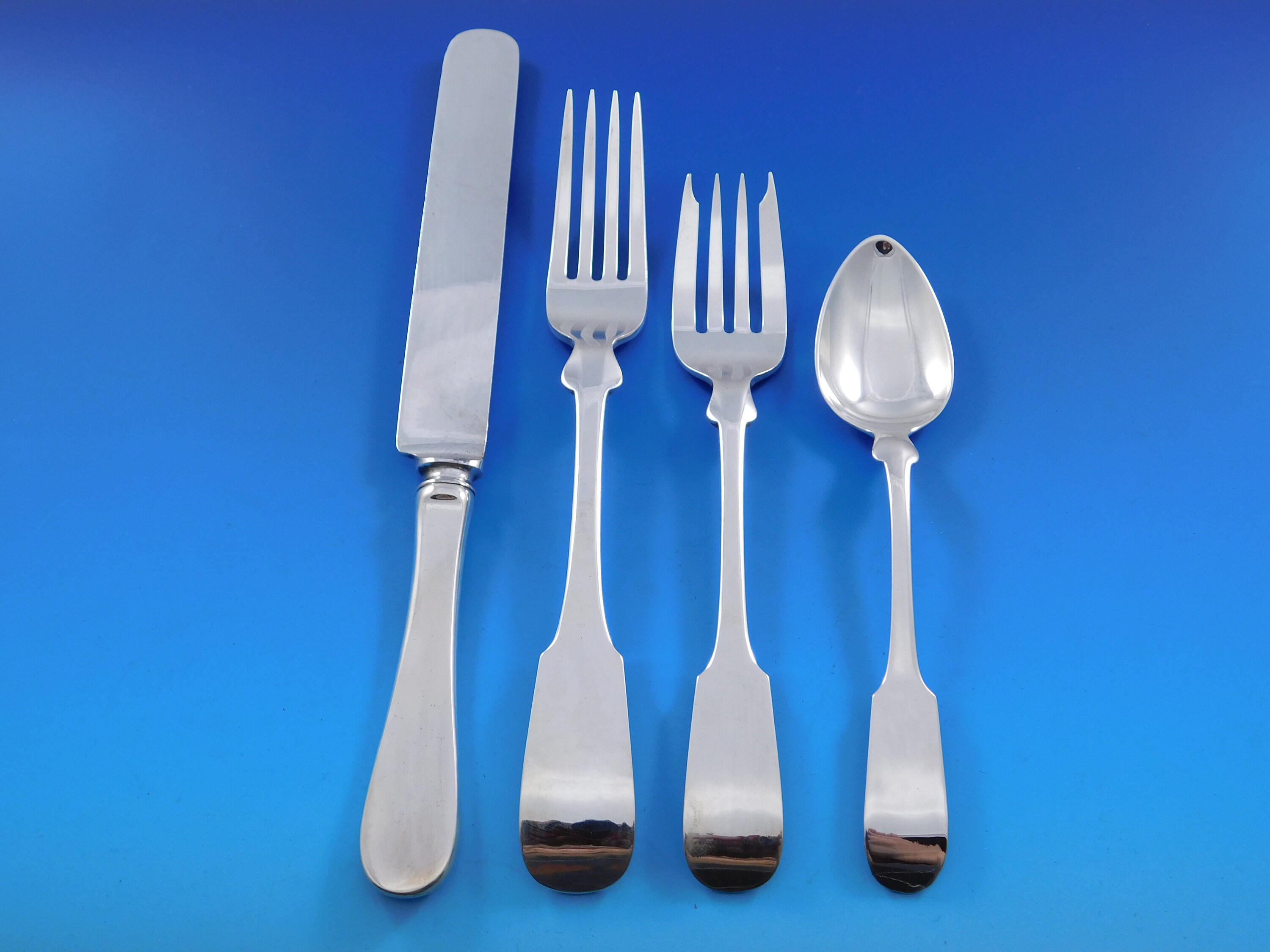 Fiddle by Porter Blanchard Sterling Silver Flatware Set Service