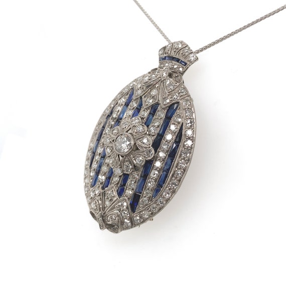 Platinum 2 Carat Diamond and Lab-Created Sapphire… - image 3