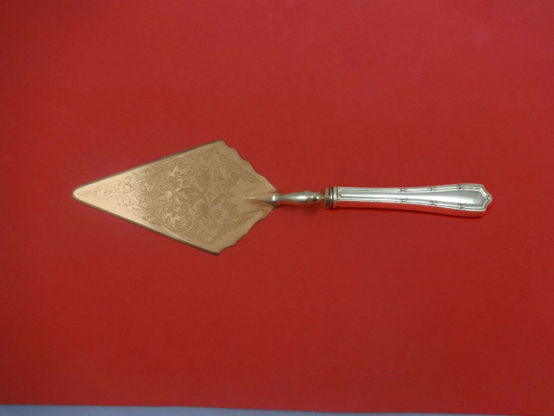 Francis I by Alvin Sterling Silver Pastry Server wFancy Blade Vermeil Custom