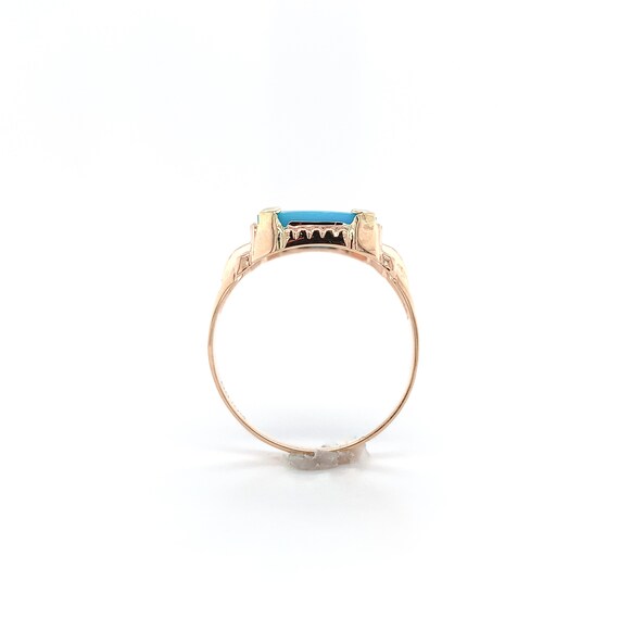 10k Rose Gold Ring with a 3.36 Carat Morenci Genu… - image 6