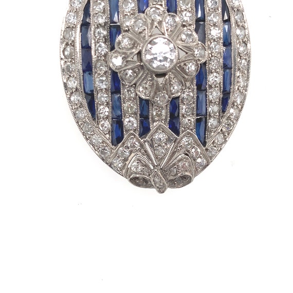 Platinum 2 Carat Diamond and Lab-Created Sapphire… - image 4
