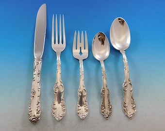 タカラベルモントEsty Grande 送料込 Old English by Towle Sterling Silver Flatware Set for 8