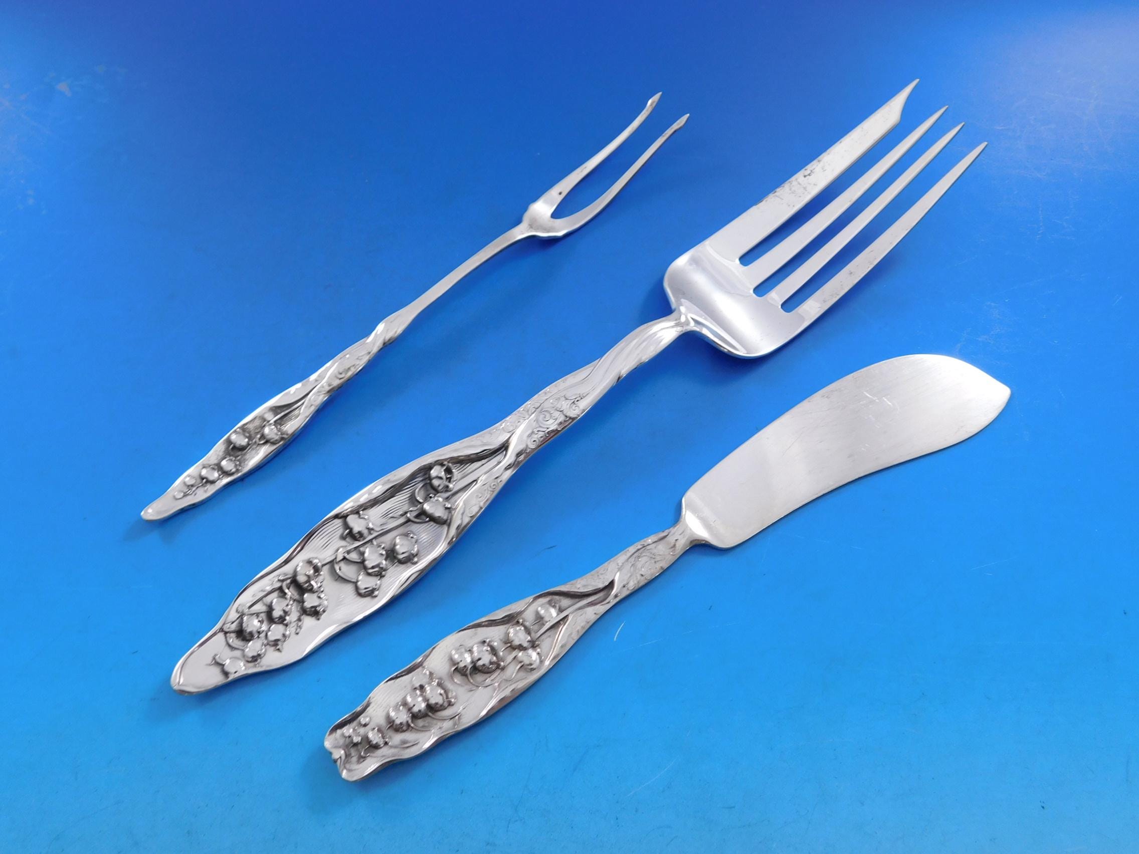 Lily of the Valley by Whiting Sterling Silver Flatware Set Service