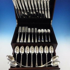 Williamsburg Shell By Stieff Sterling Silver Dinner Flatware Set Service 60 Pcs