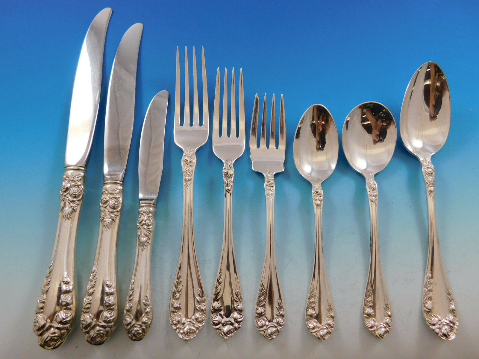 Normandie by Northumbria Canada Sterling Silver Flatware Set Service 59 Pieces Etsy Canada