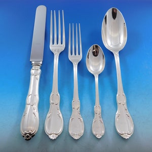 Penthievre by Odiot France 950 Sterling Silver Flatware Set Service 61 pc Dinner