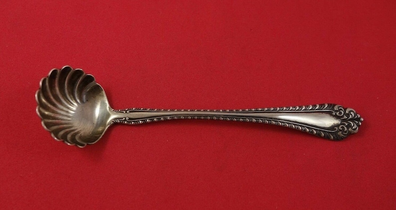 Melrose by Alvin Sterling Silver Mayonnaise Ladle Shell Bowl 5 12